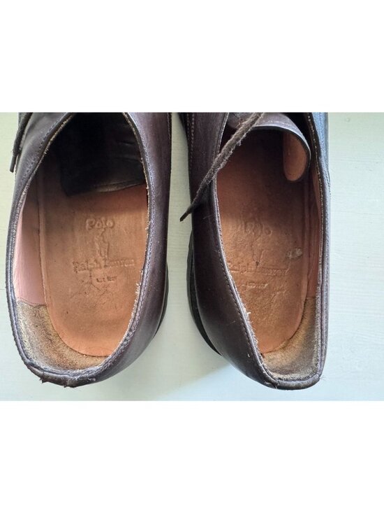 Polo Ralph Lauren Oxford Dress Shoes Brown Leather Preppy Lace Up Men\'s 13 D